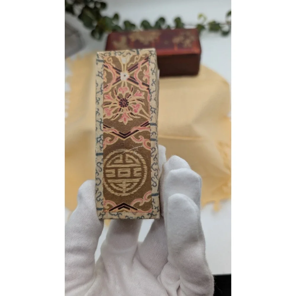 Vintage Decorative Trinket Boxes Qty 2, Floral Lacquer & Asian Box with Closures